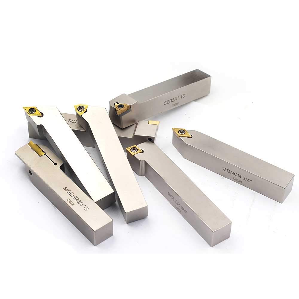 OSCARBIDE 3/4Shank 7 Pieces/Set Indexable Lathe Turning Tool Holder