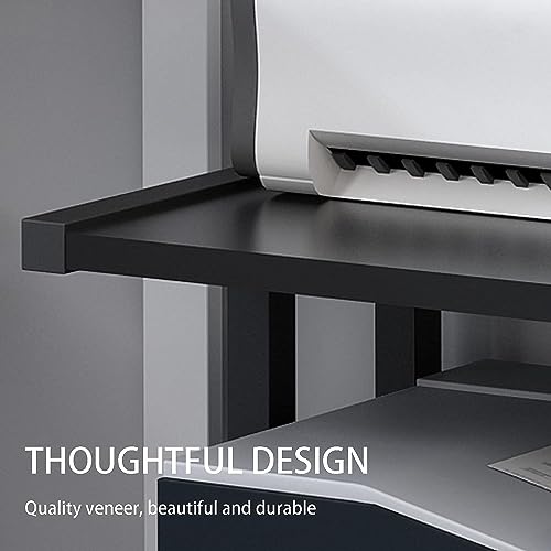 Desktop Printer Stand Printer Stand with Wheels, Under Desk Printer Stand
