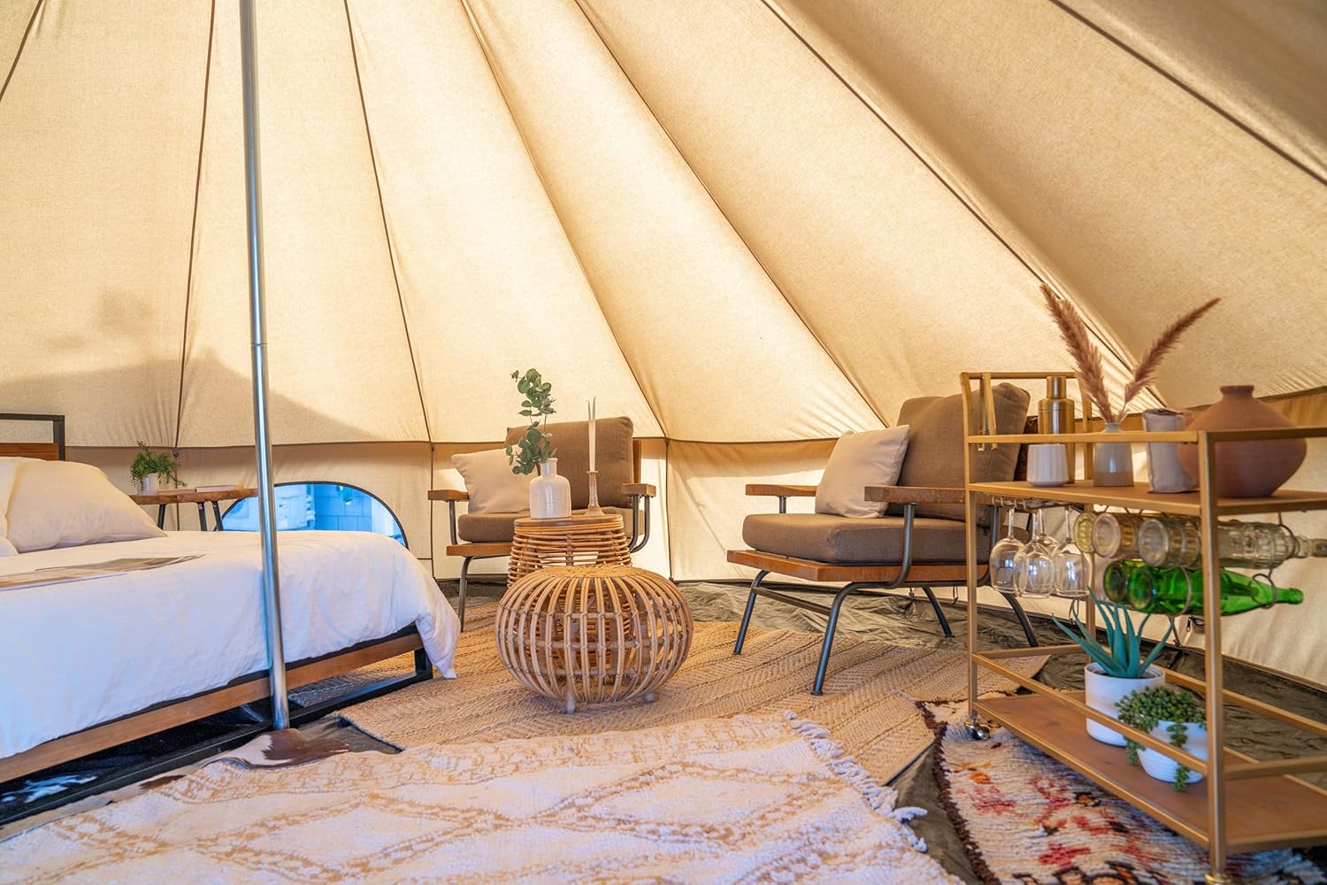 WHITEDUCK Regatta Canvas Bell Tent - w/StoveJack, Waterproof, 4 Season Luxury Camping and Glamping Yurt Tent Outdoor