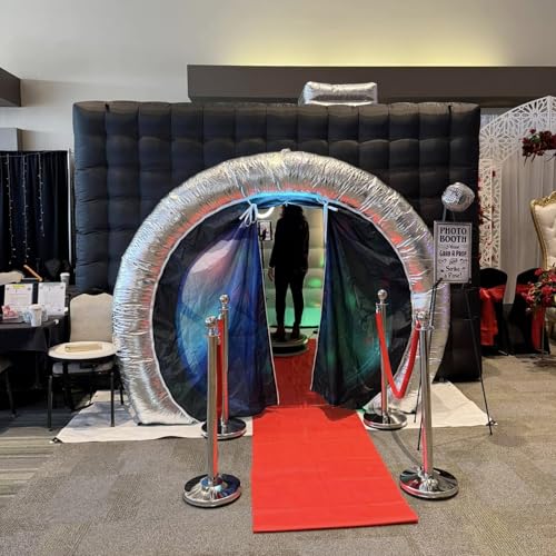 SAYOK Inflatable Party Tent Inflatable Nightclub White Inflatable Camera Photo Booth Enclosure Inflatable Cube Tent for Event, Show, Exhibition, Bars