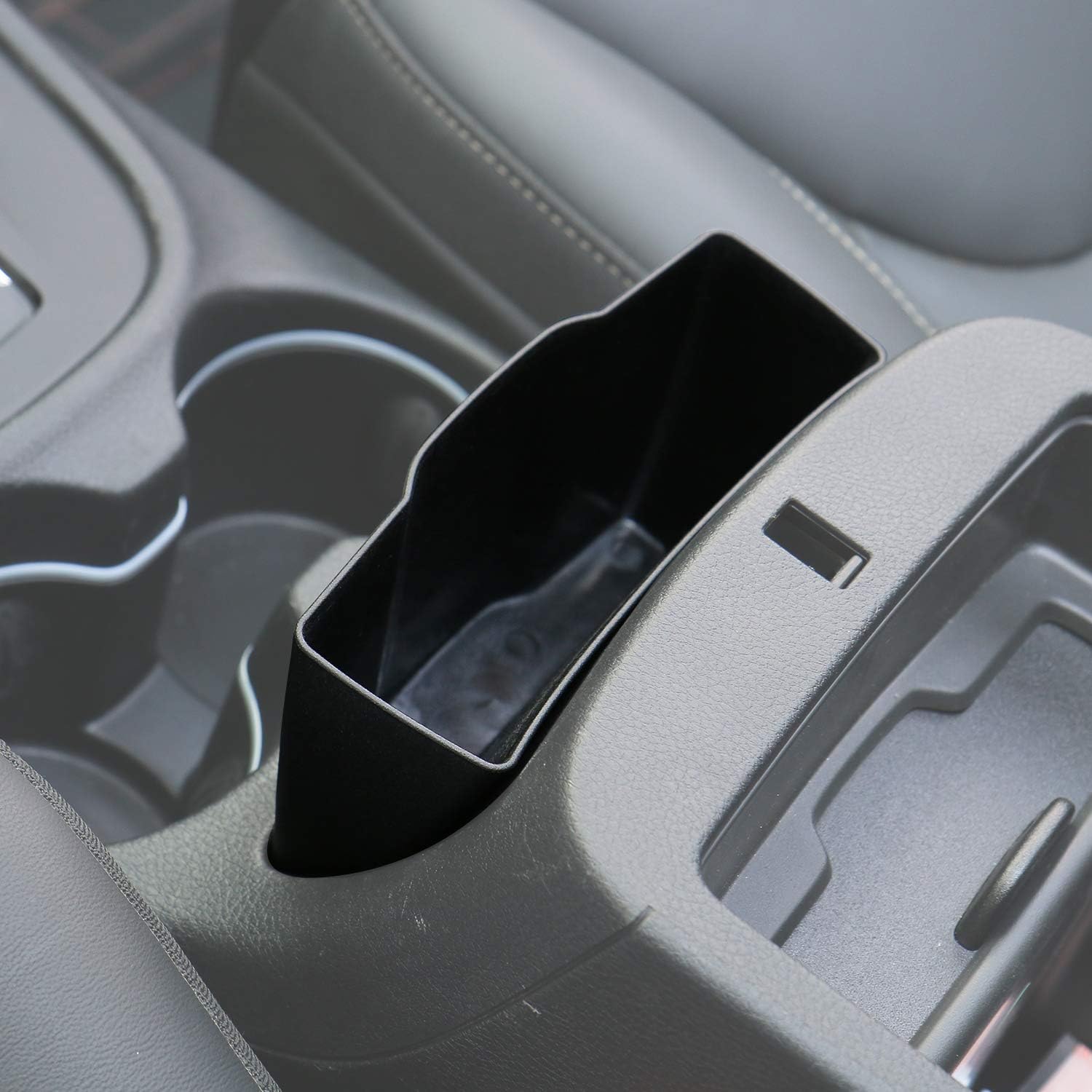 Car Console Organizer Tray, Center Console Insert Storage Tray Armrest Storage Box Organizer for Jeep Cherokee 2014-2019 Pack of 2