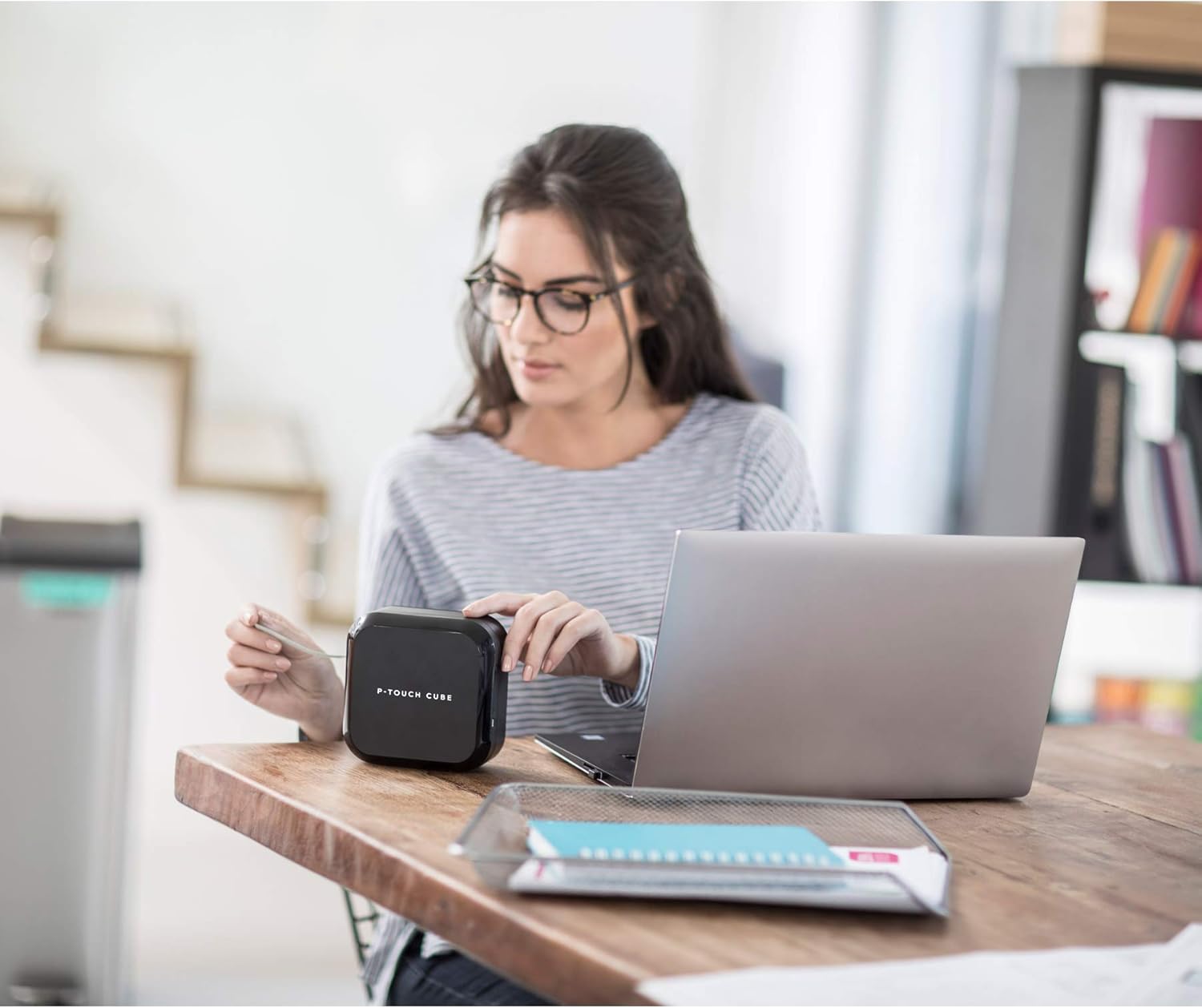 Brother P-touch CUBE Plus PT-P710BT Versatile Label Maker with Bluetooth Wireless Technology
