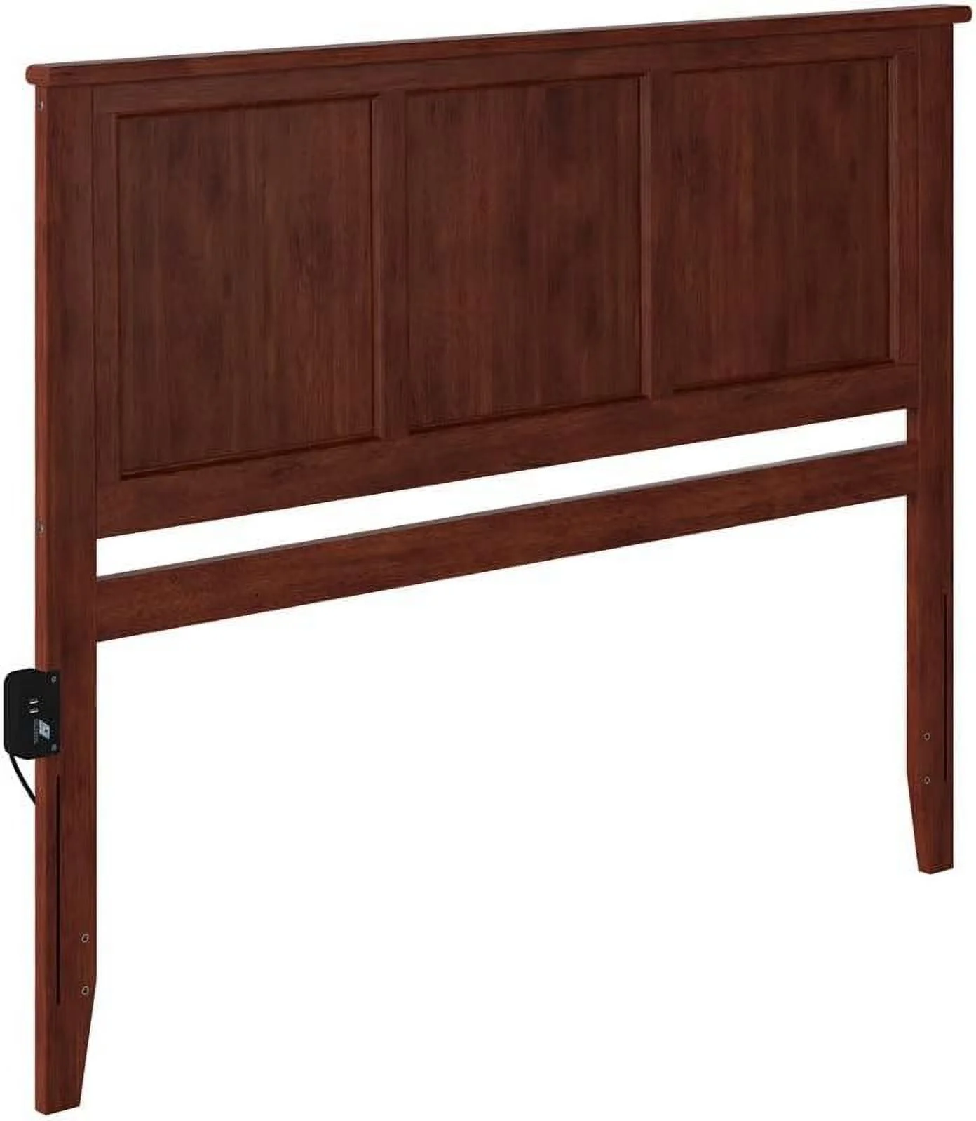 Atlantic Furniture Madison Queen Solid Wood Panel Headboard In Walnut