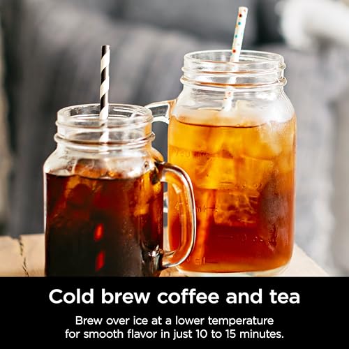 Ninja Hot and Cold Brewed System, Tea & Coffee Maker, with Auto-iQ, 6 Sizes, 5 Styles, 5 Tea Settings, 50 oz Thermal Carafe, Frother