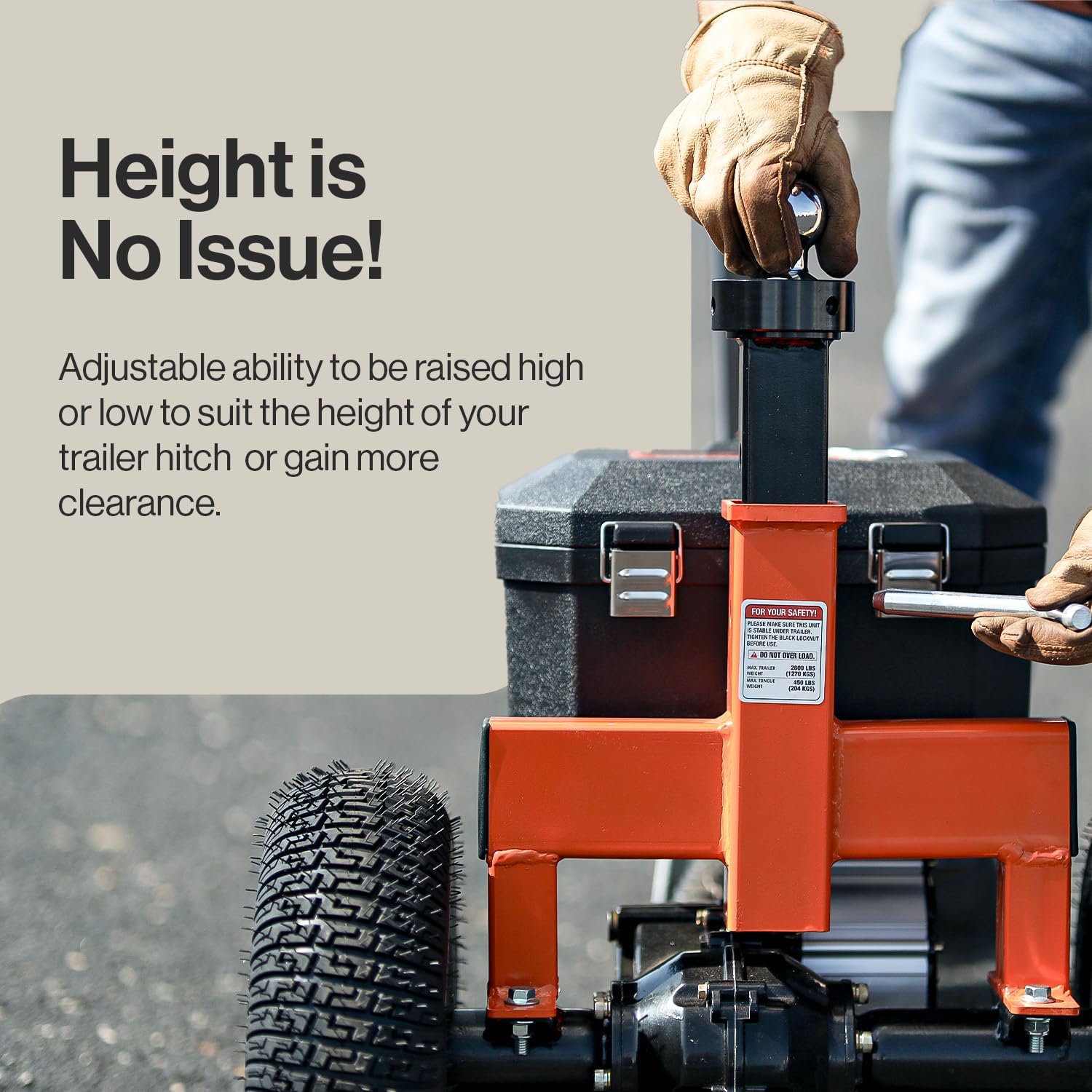 SuperHandy Trailer Dolly Electric Power 2800LBS Max Trailer Weight, 450LBS Max Tongue Weight