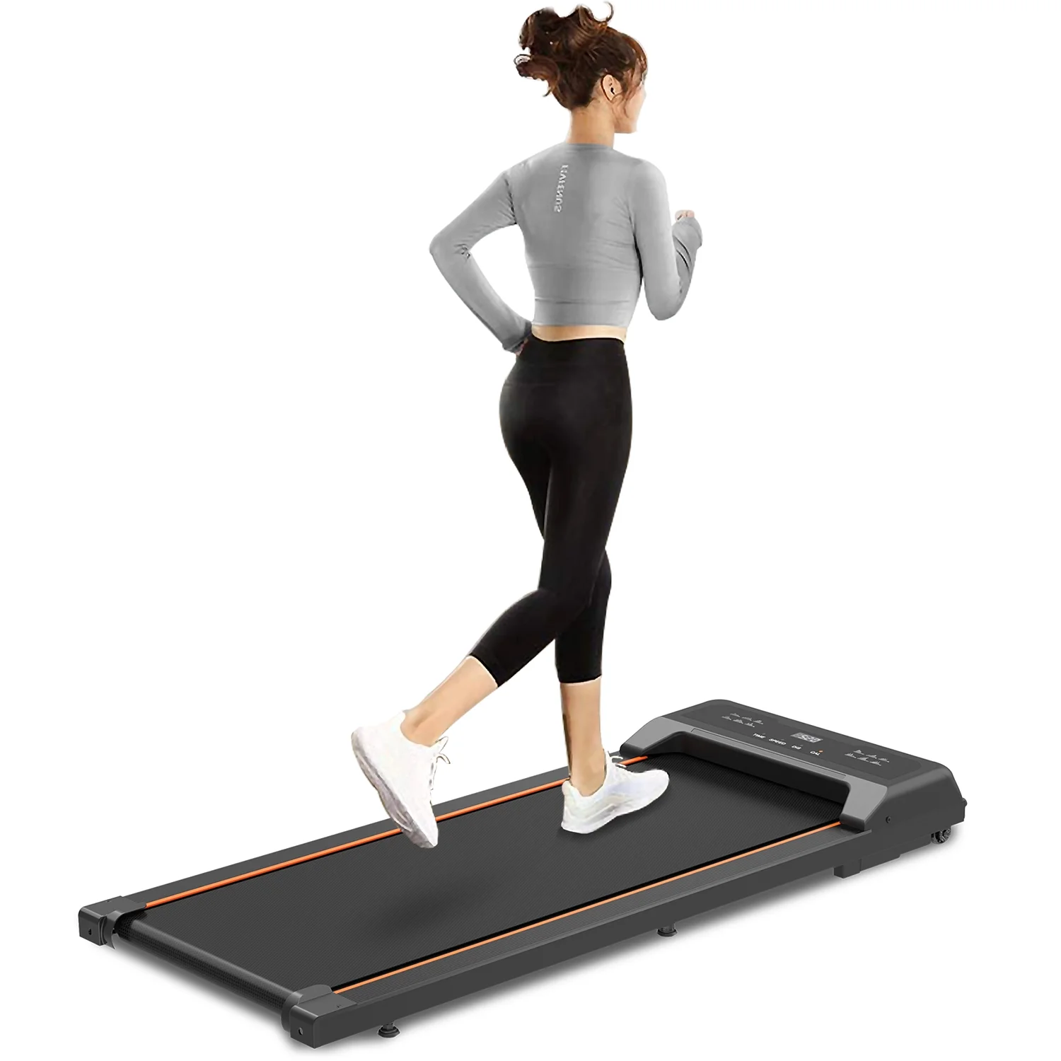2.5HP Under Desk Electric Treadmill, MINI Waking Jogging Machine Installation-Free, Portable Walking Machine for Home, Office & Gym