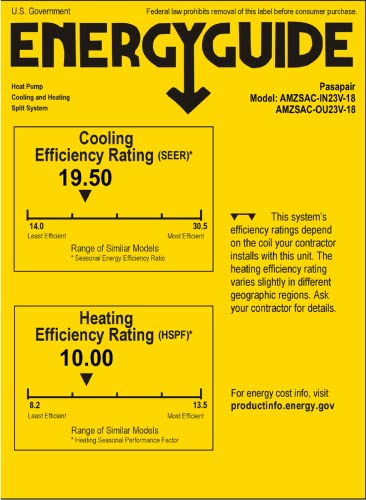 Pasapair Ductless Mini Split Air Conditioning System Multimode Split Air Conditioner With Installation Kit