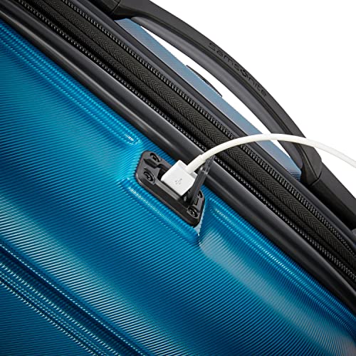 Samsonite Omni 2 Hardside Expandable Luggage with Spinner Wheels, 2-Piece Set (19/24), Lagoon Blue
