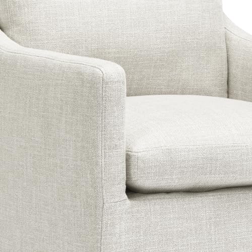 DUHOME Upholstered Dining Chair,Linen Accent Chair for Living Room,Single Sofa with 4 Casters