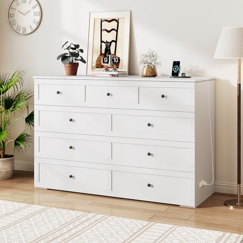 Queen Murphy Bed with Storage & Charging Station, Murphy Cabinet with Foldable Panel, Noisy Free, for Guest Bedroom, Living Room, Office