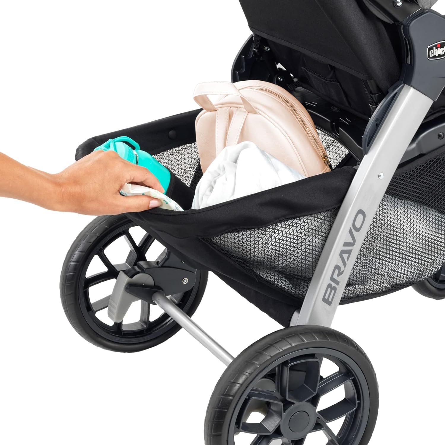 Chicco Bravo 3-in-1 Trio Travel System, Bravo Quick-Fold Stroller with KeyFit 30 Infant Car Seat and Base, Car Seat and Stroller Combo