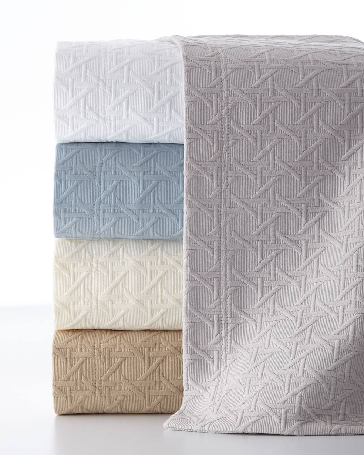 Sferra King Marcus Collection Cane Matelasse Coverlet, Taupe, King