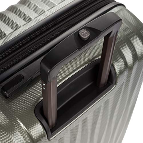 SwissGear 7272 Energie Expandable Hardside Luggage with Spinner Wheels and TSA Lock, Gunmetal, Carry-On 19-Inch