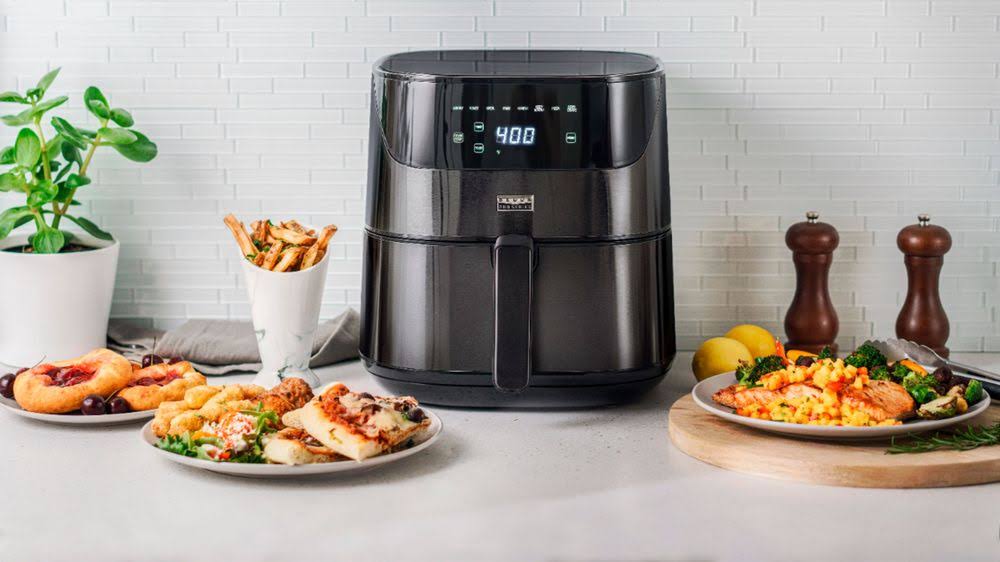 Bella Pro Series - 6.3-qt. Touchscreen Air Fryer - Black Stainless Steel 90121