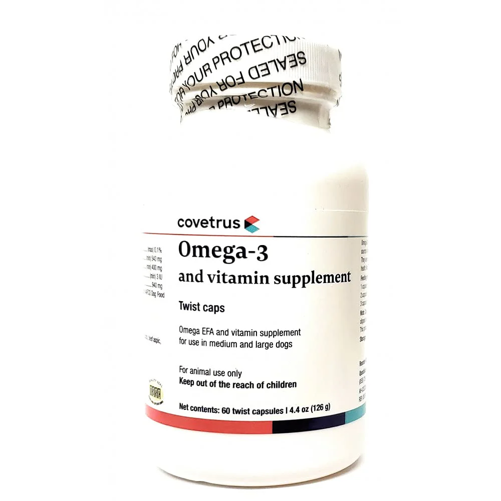 Covetrus Omega 3 Plus (Formerly FF Twist Tips) Twist Tips for Medium to Large Dogs 60 Capsules - Kansas Nuitrition - HNZSDS