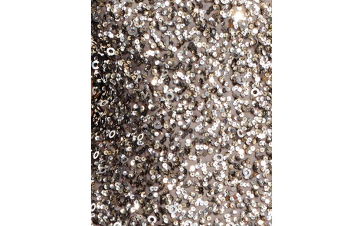 Adrianna Papell Off-The-Shoulder Crunchy Beaded Gown - 8
