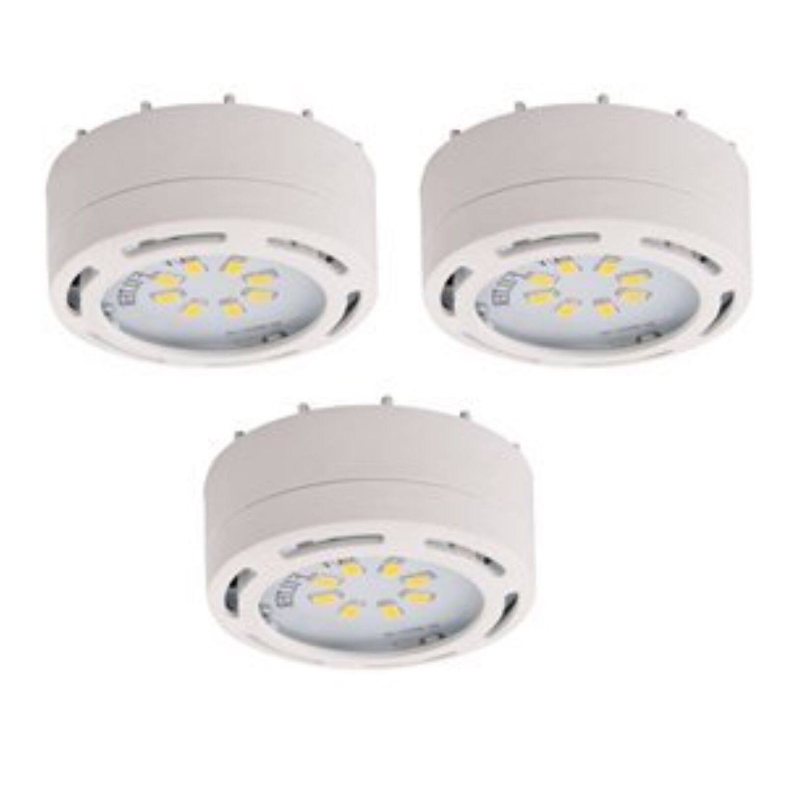 Amax Lighting LEDPL3 120V LED Under Cabinet Puck Light (3-Pack)
