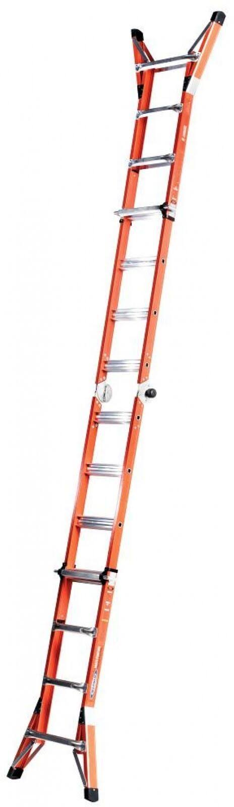 Werner Multi-Position Ladder 18 ft. 300 lbs. Load Capacity Type iA Fiberglass Fmt-17