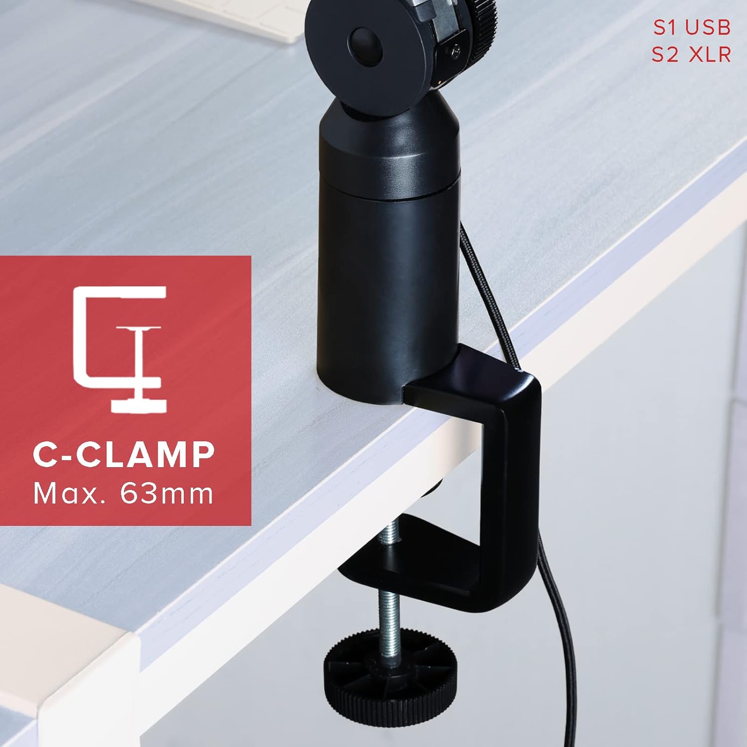 THRONMAX Caster Adjustable Microphone Boom Arm Stand, Made of Aluminium For Broadcasting Studio, youtubers