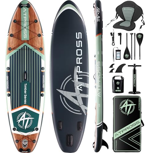 11'6"x35" Inflatable Stand Up Paddle Board 450LBS Weight Capacity Extra Wide Non-Slip Stable Deck Adult SUP