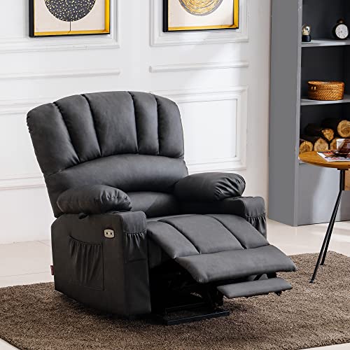 MCombo Oversized Power Lift Recliner Chair for Elderly, Lift Chair with Heat and Massage, Lift Recliner for Big and Tall, Cup Holders