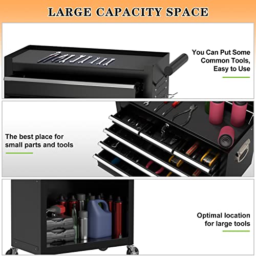 8-Drawer High Capacity Rolling Tool Chest, Removable Cabinet Storage Tool Box with Wheels and Drawers