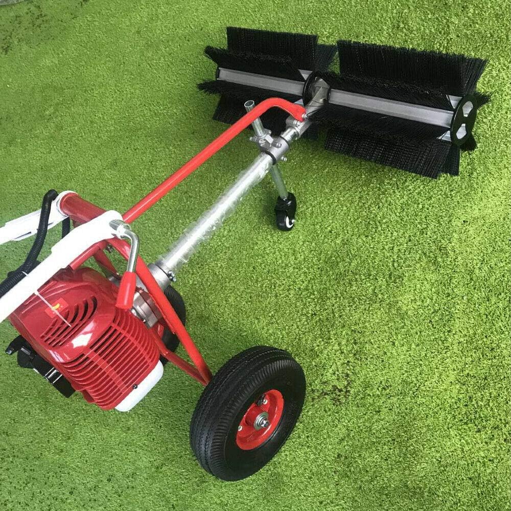 TBVECHI Handheld Gas Power Broom Sweeper, Park Garden Cleanning 43CC 1.7HP Clean, for Walkway Driveways Lawn Snow, 23.5'' Sweeping Roller (43CC 1.7HP)