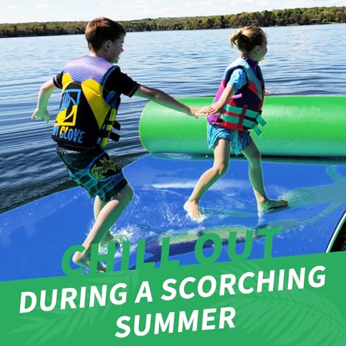 Oversized Lily Pad Floating Mat, 3 Layer 7'/9'/12'/18' Floating Water Mat,Ocean, Beach, River, Pool, Floating Mat for Water Recreation and Relaxing
