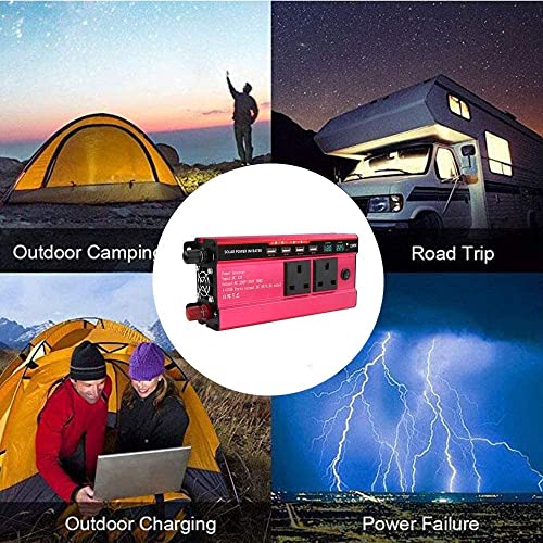 Car Converter Power Inverter 950W Car Power Inverter, DC 12V/24V to AC110/220V Pure Sine Wave Converter with 2 AC Outlets and 4 USB Port,LED Display