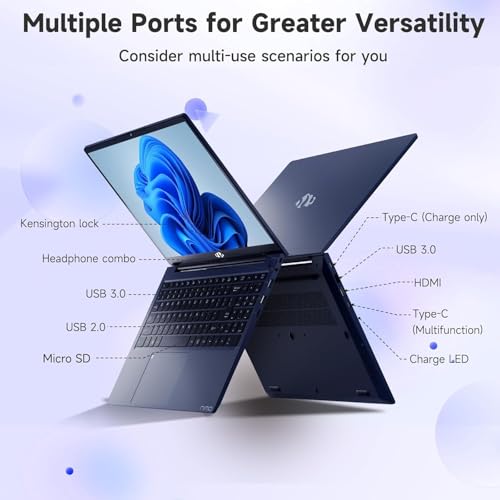 NIMO 15.6" IPS FHD-Business-Laptop, Intel 6 Core i3-1215U 8GB RAM 256GB SSD (Beat i5-1135G7