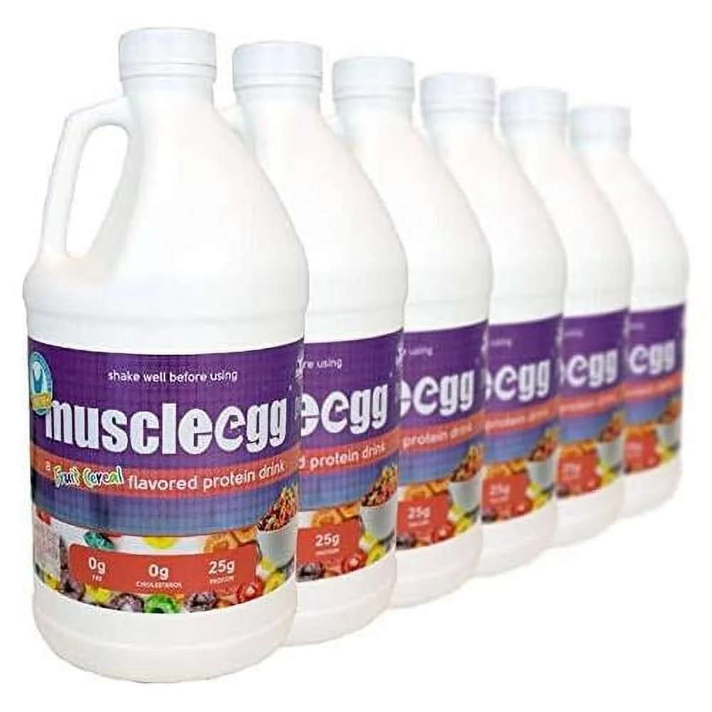 6 half-gallons fruit cereal liquid egg whites (cage-free)