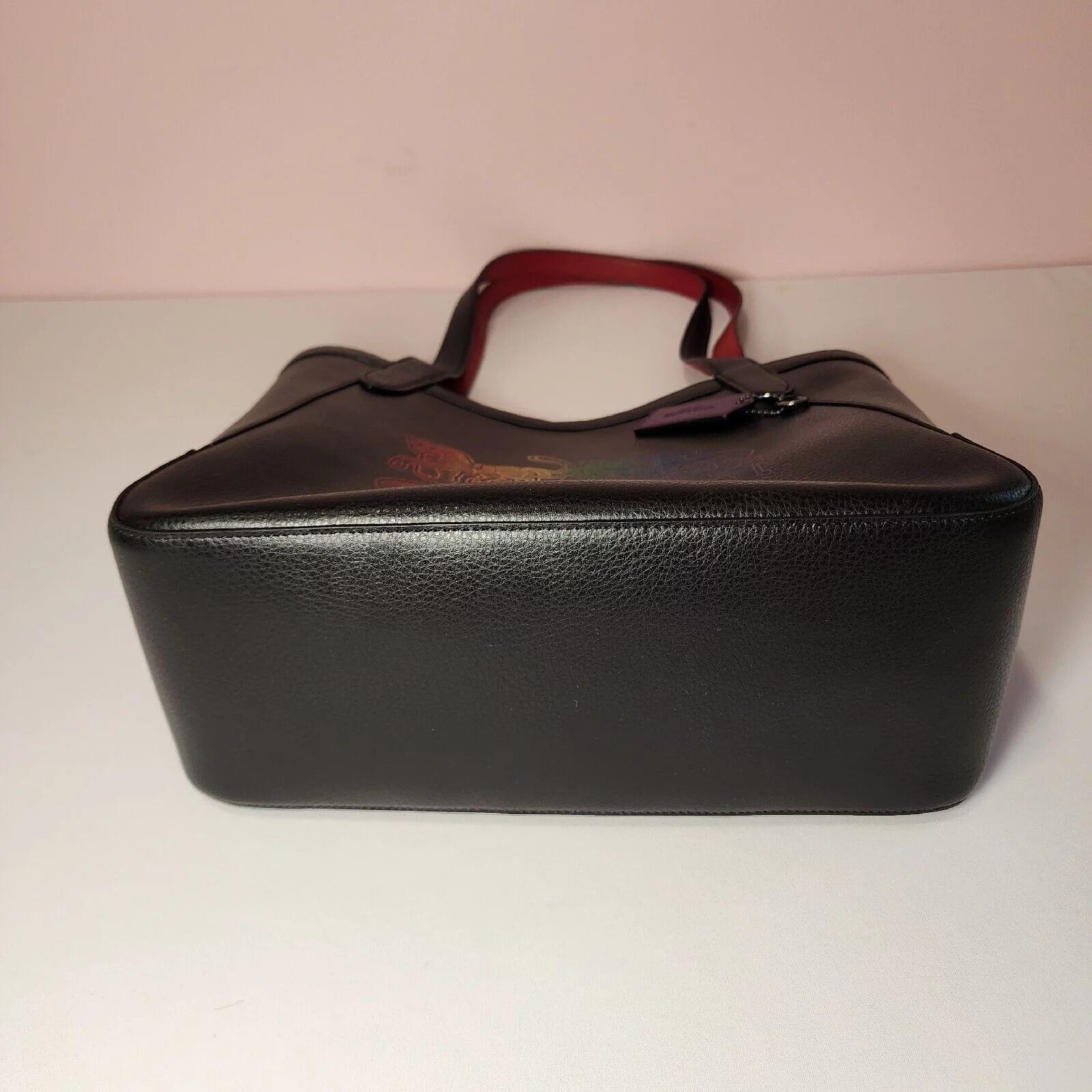 Coach Tote 27 Horse Carriage Womens Large Black Leather Ombre Bag - Radiant Selections