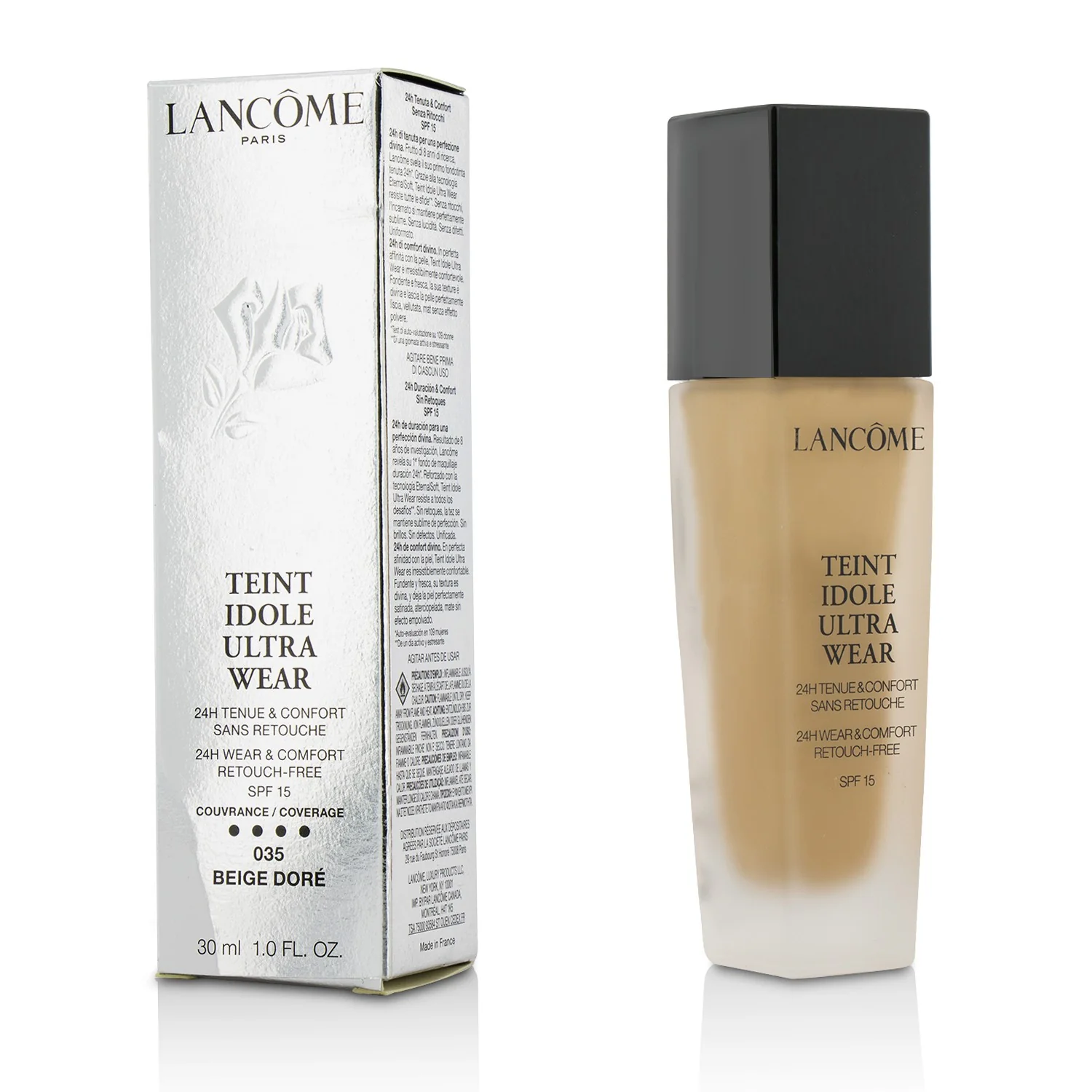 Lancome Teint Idole Ultra Wear 24H Wear & Comfort Foundation SPF 15 - # 025 Beige Lin (Box Slightly Damaged)  30ml/1oz