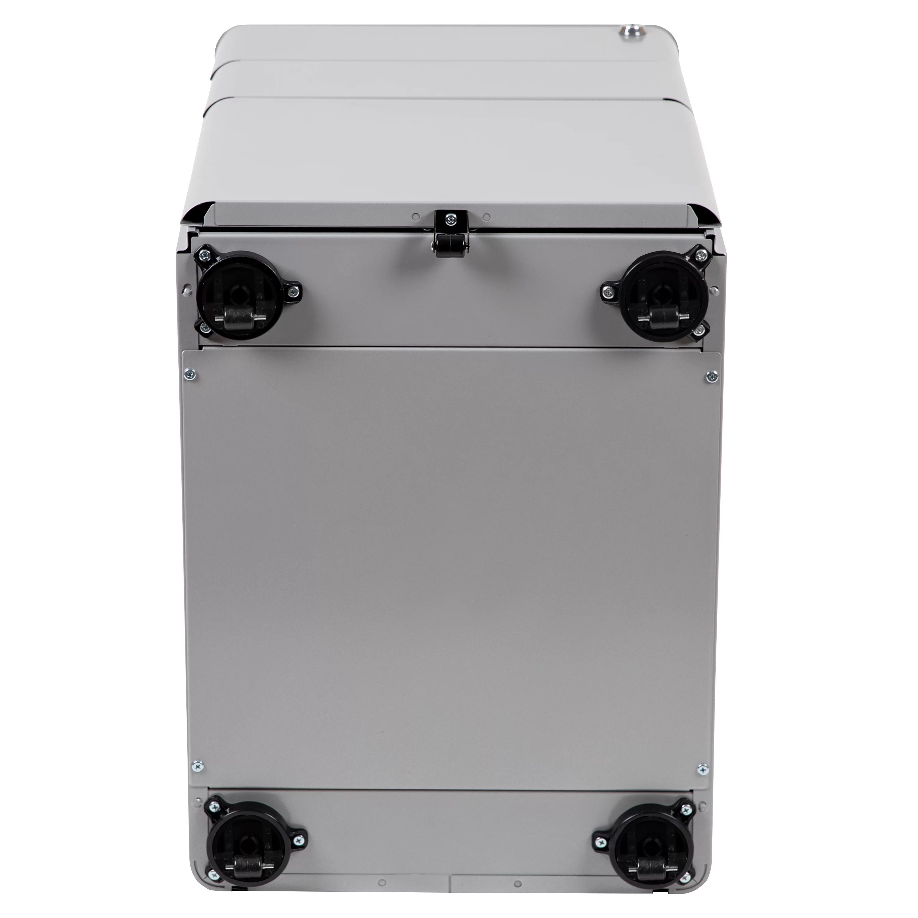 BizChair Modern 3-Drawer Mobile Locking Filing Cabinet with Anti-Tilt Mechanism and Hanging Drawer for Legal & Letter Files, Gray
