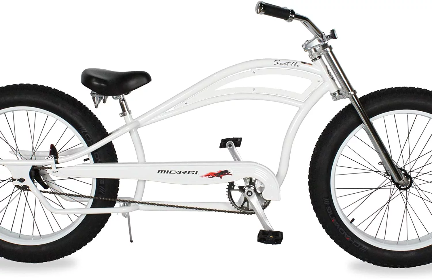 MICARGI 26 Retro Beach Cruiser Bike Single Speed Fat Tire Bicycle Seattle
