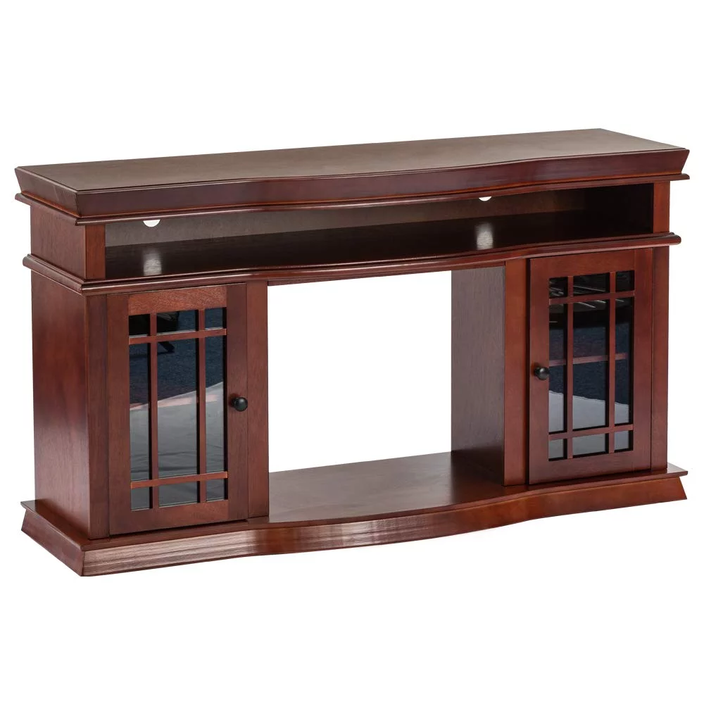 e-Flame USA Jackson Fireplace TV Stand 60" x 33" - Warm Cherry Finish