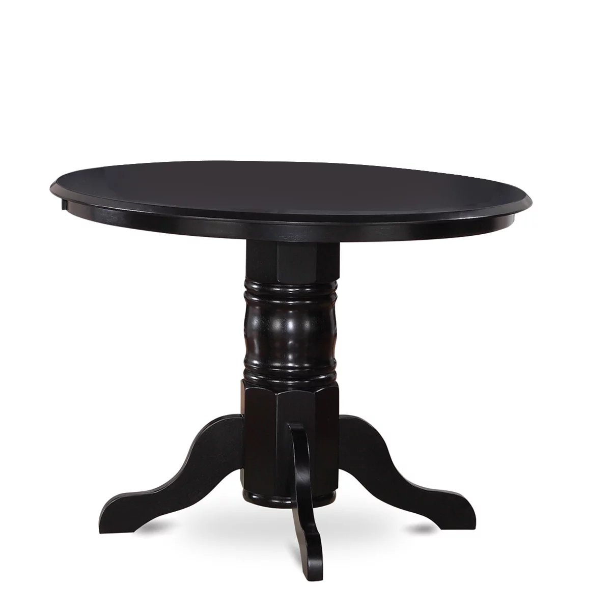 East West Furniture Shelton 5-piece Wood Dining Set in Black/Dark Gotham Gray