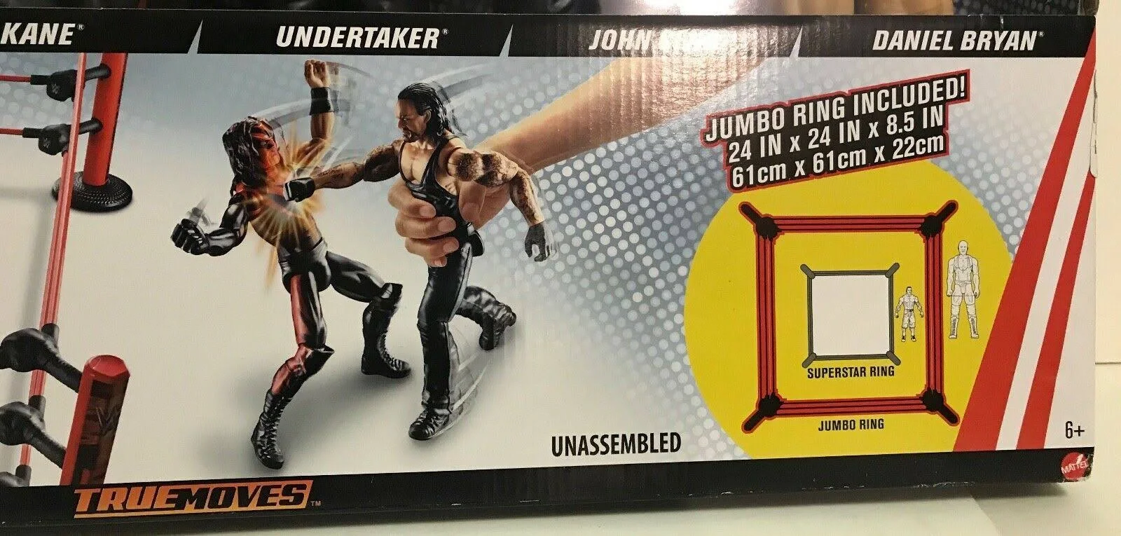 WWE Mega Event Jumbo Ring Kane, Undertaker, Cena u0026 Bryan 12 inch Figures Mattel