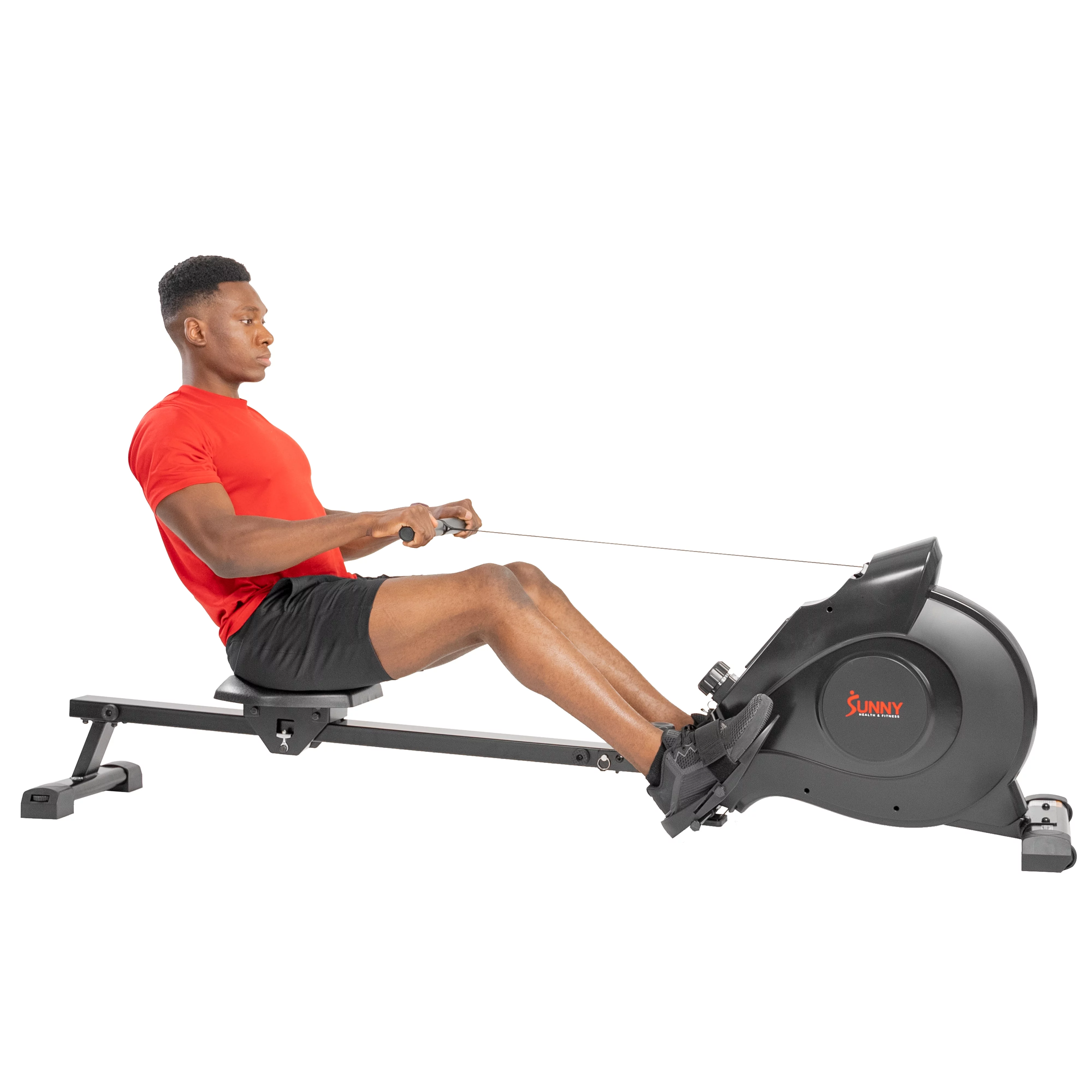 Sunny Health & Fitness Smart Magnetic Rowing Machine with Extended Slide Rail with Optional Exclusive SunnyFit® App Enhanced Bluetooth Connectivity