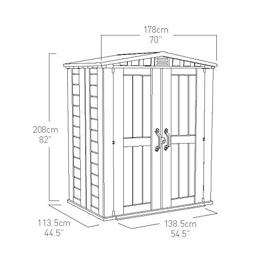 Keter Factor Outdoor Garden Storage Shed, Beige, 6 x 3 ft
