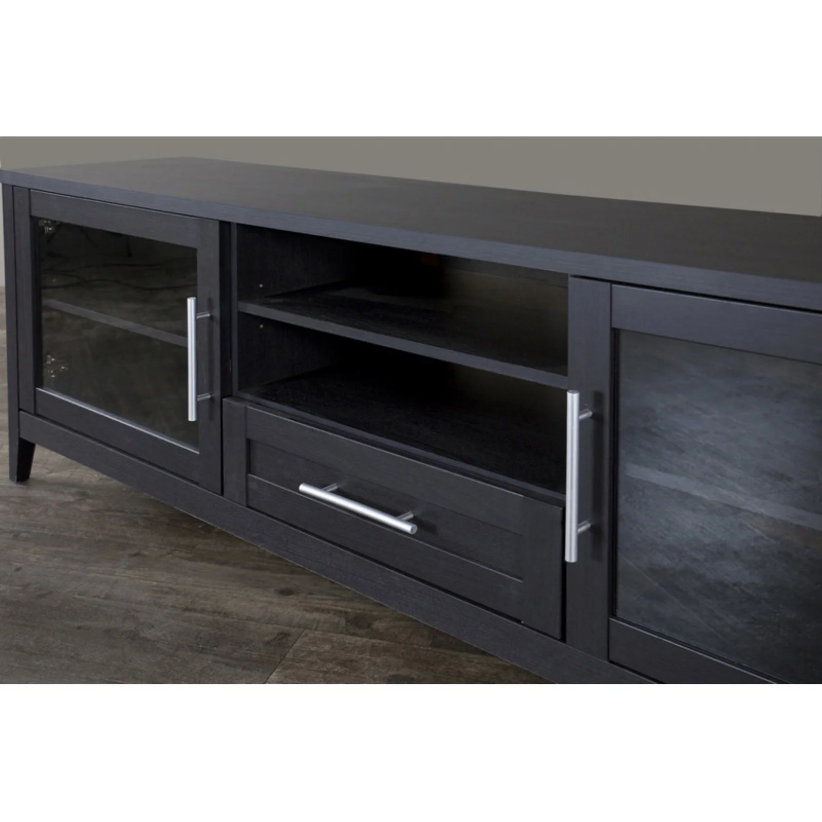 Baxton Studio 71" Wood TV Stand in Espresso