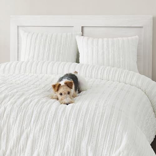 UGG Kenzie Full/Queen Comforter Set with 2 Pillow Shams Plush Faux Fur Bedding Soft Warm Down Alternative Comforter Washable Hypoallergenic Fluffy