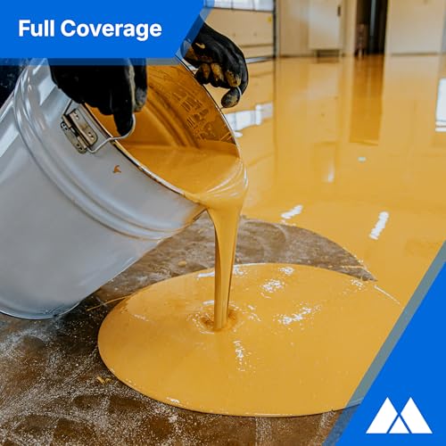 McKinnon Epoxy Resin Garage Floor & Concrete Coating Kit - 2.5 Car Garage Full Coverage,100% Solids, Zero VOCs, Durable High Gloss