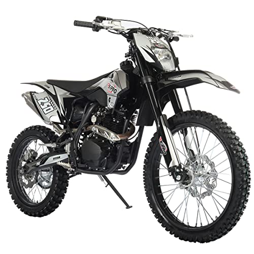 X-PRO 250cc Dirt Bike Zongshen Brand Engine, 5-Speed Manual Transmission, Electric/Kick Start! Big 21"/18" Wheels! (Black)