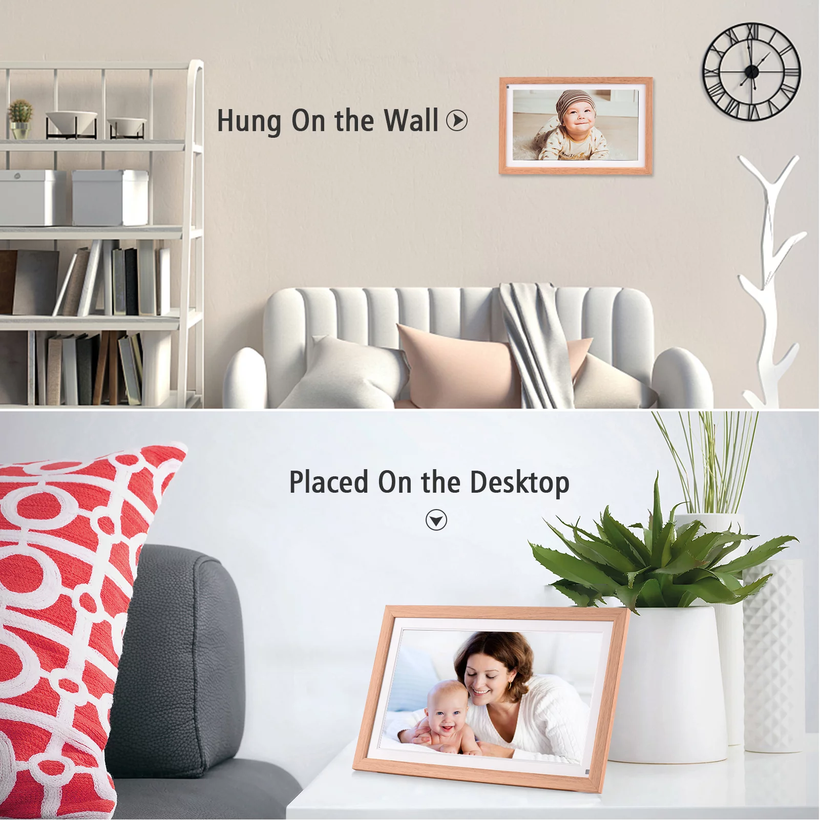 Dcenta 15.6 Inch Large Digital Photo Frame with WiFi Connectivity and 16GB Storage