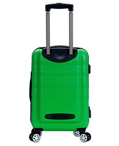 Rockland Melbourne Hardside Expandable Luggage with Spinner Wheels, 2TONENAVY, 2 Piece (20/28)