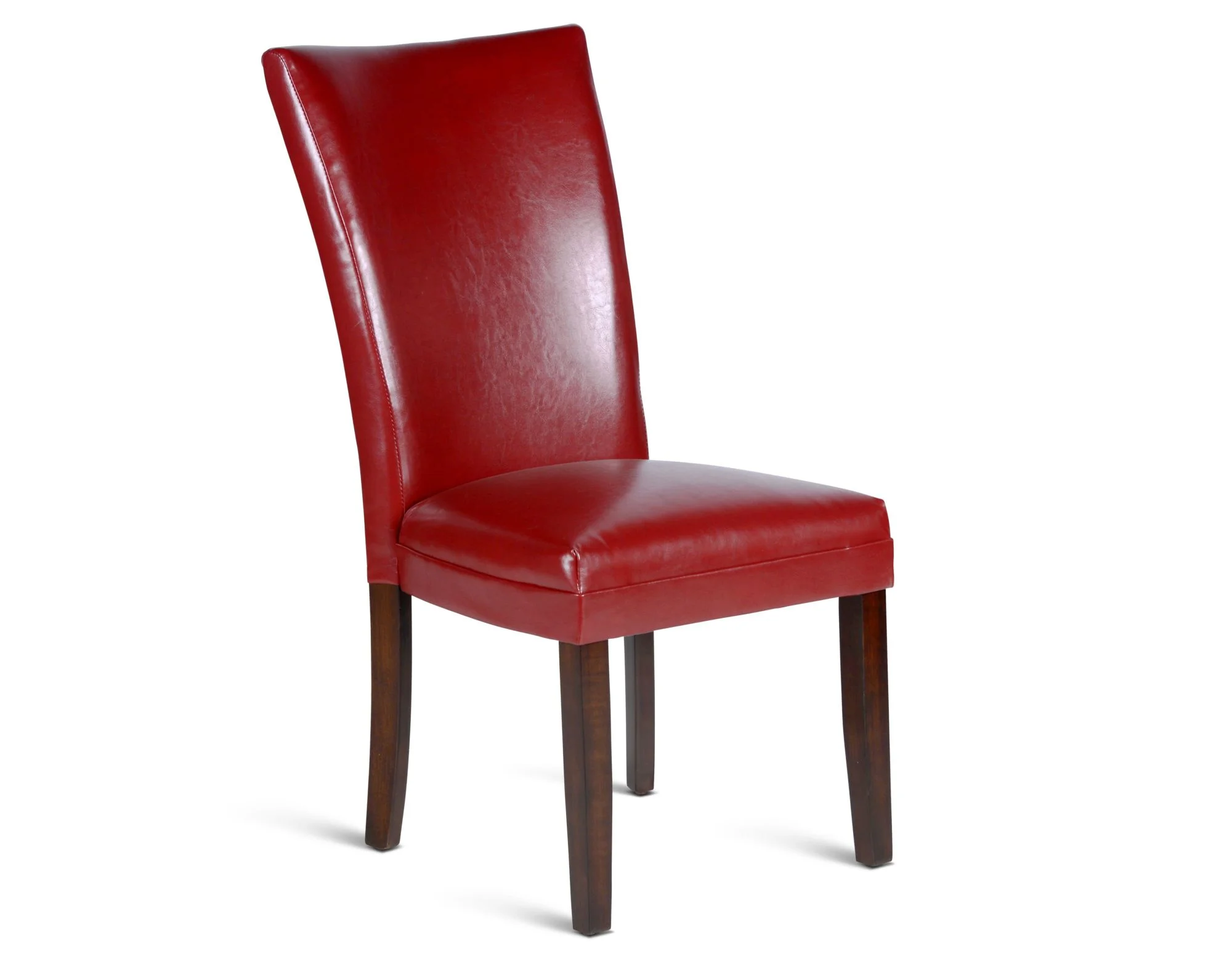 Hartford Parsons Chair in Red Leather with Dark Oak legs
