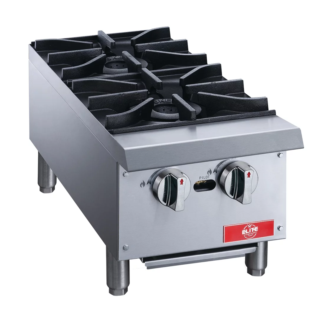 12 in. Two Burner Commercial Hot Plate/ Countertop Range 56000 BTU