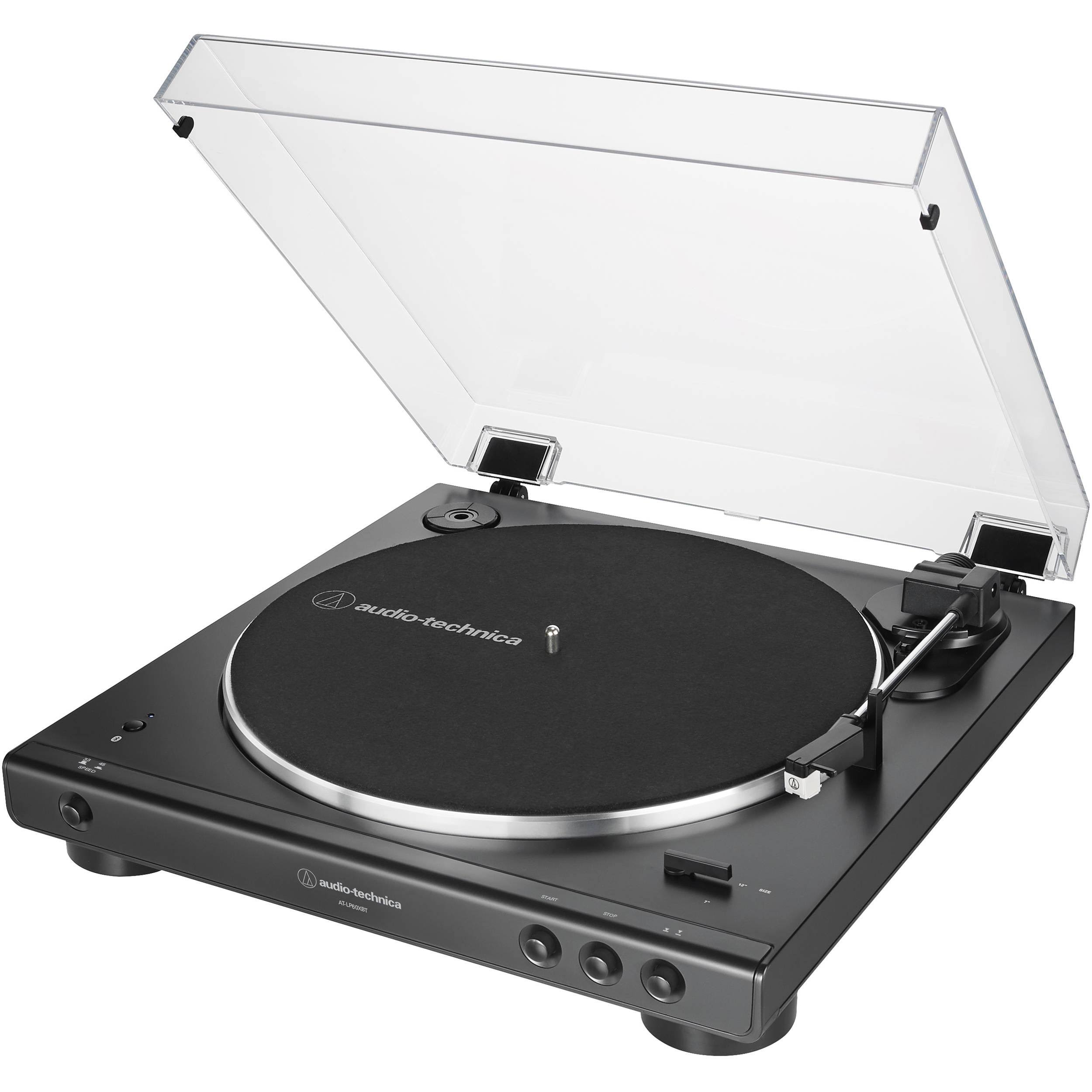 Audio-Technica AT-LP60XBT-BK Fully Automatic Belt-Drive Stereo Turntable, Black