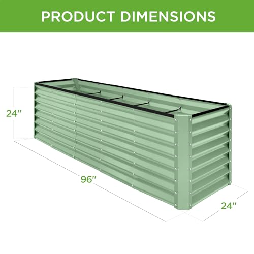 Best Choice Products 8x4x2ft Outdoor Metal Raised Garden Bed, Deep Root Planter Box for Vegetables, Flowers, Herbs